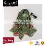 Eco-friendly Digital Print Fashion Design 100% Silk Scarves thumbnail-2