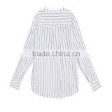 Ladies Cotton Shirts Designs Fashion Stripe Shits Loose Casual Women Blouse thumbnail-3