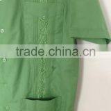 Guayaberas, Traditional Linen Mens Guayabera Shirts Embroidery Guayabera Shirts thumbnail-4