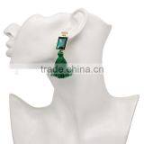 Bohemian Jewelry Crystal Gems With Long Colorful Tassel Charms Earrings for Women thumbnail-2