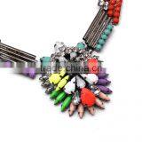 Fashion Multicolors Rhinestone Alloy Necklace for Girls thumbnail-4