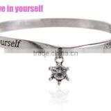 Diy Small Charm Bangle Custom Name Logo Bangle Women Twist Daily Wear Bangles thumbnail-1