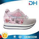 PU Outsole Pink Flower Retro Style Shoes 2017 Women thumbnail-1