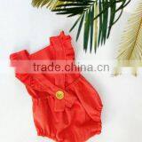 Wholesale Baby Clothes Kids Romper Boutique Light Blue Cotton Baby Romper thumbnail-3