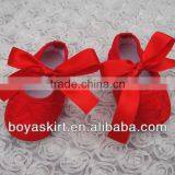 Shoes Imported From China Factory Outlet Soft Bottom Toddler Shoes Infant Non-slip Pure Color Shoes Baby Red Prewalker Wholesale thumbnail-1