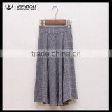 New Fashion Women Plaid Stretch Waist Pleated Skirt thumbnail-5