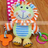 Cute Animal Small Bell Insert Baby Educational Plush Toys With Ring and Key thumbnail-2