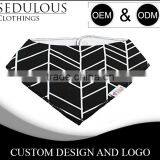 Wholesale High Quality Custom Absorbent Printed Soft 100% Organic Cotton Infant Triangle Drool Bandana Baby Bibs thumbnail-3