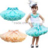 Persnickety Toddler Girls Ruffle Skirts Outfit Baby Girls Chiffon Pettiskirt With White Vest Set Tank Top Fluffy Pettiskirt thumbnail-1