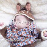 Deer Ear Baby Sweater Zipper Cardigan With A Hood Children Sweater thumbnail-3
