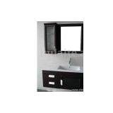 Soild Wood Bathroom Cabinet With Ceramic Washbasin thumbnail-1