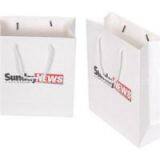 Customizable Plain White Square Bottom Paper Bags