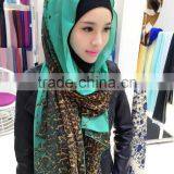 Lepard Muslim Simple Hood Scarf Hijabs/wuxe Solid Color Pretty Muslim Hijab/lual Fashion Muslim Hijab