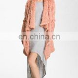 Knit Rabbit Fur Long Sleeve Coat New Release Lapin Fur Coat Quality Supplier/OEM/ODM STY.NO. 3130#