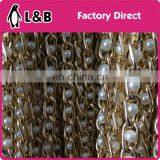 Wholesale Decoration Chain Pear Beaded Long Chain Gold Black Beads Chains thumbnail-2