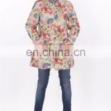 Floral print Quilted jacket Reversible Women jacket Casual Long Jacket