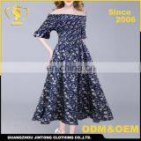Elgant and High Quality Custom New Fashion Ladies off Shoulder Prom Dress thumbnail-1