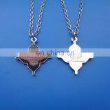 Silver Plating Flower Shape Customized Printing PANDEMONIUM Logo Metal Necklace thumbnail-2