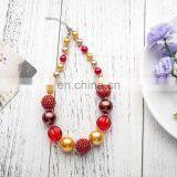 Baby Girl Necklace Bracelet Set Candy Red Kids Beauty Bubble Beads Charms Necklace Holiday Gift thumbnail-3