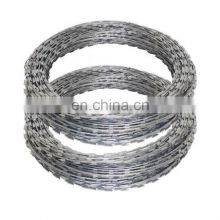 Factory Price Double Twist Coiled Galvanized Barbed Wire Iron Wire Single Razor Low Price thumbnail-1