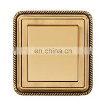 Type 86 UK/EU Standard 1 Gang 1/2 Way Wall Push Button Light Switch Copper Wire Drawing Panel Socket and Switches Electrical 10A