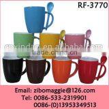 Good Quality Cheap Price China Made Promotional Ceramic Coffee Mug With Spoon thumbnail-6