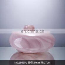 Wholesale Customized Popular Cheap Gifts Crystal Pink Flower Glass Vases Home Decoration thumbnail-3