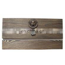 Рустикальные деревянные стеллажи для вещей на стене, двухярусный стеллаж для хранения