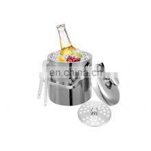 High Quality Customized Printing Metal Galvanized Champagne Luxury Gold Large Capacity Pineapple Ice Bucket thumbnail-1