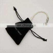 Custom Logo Printed Velvet Jewelry Gift Drawstring Bag Pouch thumbnail-1