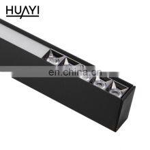 HUAYI High Brightness 25w 30w 50w Aluminum Indoor Supermarket Office Ceiling Hanging LED Linear Light thumbnail-3