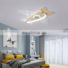 Hot Sell Lovely Dimmable Macron LED Plane Ceiling Light Cartoon Plane Shape Pendant Lamp For Kids Children Room thumbnail-2