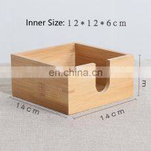 Durable Household Tissue Box Holder Round Square Rectangle Wooden Tissue Box thumbnail-2