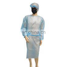 Disposable UItrasonic Welding PP+PE Isolation Gown With Knit Cuff