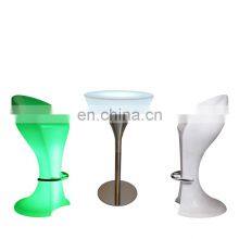 Chairs for Restaurant Modern Colorful Led Bar Table High Cocktail Tables for Events LED Table Chairs for Party