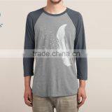 100% Thin Soft Combed Cotton Vintage Casual v Neck Tshirt for Men Wholesale thumbnail-2