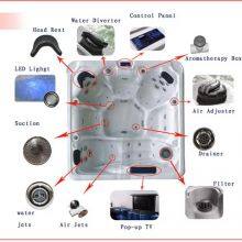 All Seasons Factory 5-6 Person Bathtub Popular American Acrylic Bathtub Outdoor Cold Weather SPA Hot Tub thumbnail-6