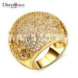 Crystal Luxury Wedding Jewelry Must Buy Design Pave Setting Zircon Chunky Ring thumbnail-1