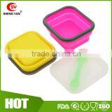 ECO-friendly Silicone Collapsible Lunch Box Equipped With a Fork thumbnail-4