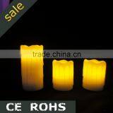 LED flameless wax canlde/real wax led candle