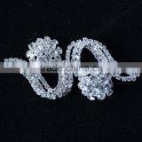 Vintage Gold Alloy Rhinestone Crystal Flower Wedding Bridal Bouquet Brooch Pin thumbnail-4