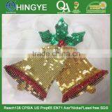 Emboridery Christmas Bells Shape Sequin Applique For Women -- S1411 thumbnail-1