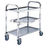 FAYK.PRDM3 FILMA Tea Trolleys-3 Tier Stainless Steel Dining Cart - Square Tube thumbnail-1