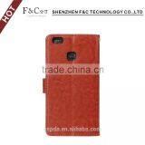 Wholesaler Price 5.2" Card Slots Wallet Cover for Huawei P9 Mobile Phone Genuine Leather Case thumbnail-3