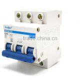 3P mini circuit breaker mcb 6ka 3 pole din rail mount mcb