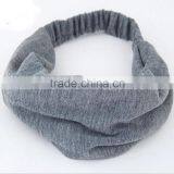 Pure Color Cotton Headband Sports Yoga Absorb Sweat Hair Band thumbnail-1