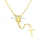 rosarios catholic chain bead necklace christian stainless steel prayer beads virgen de guadalupe dongguan factory wholesale                        
                                                Quality Choice