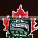 Silver metal Custom embroidery tackle twill patch stick directly