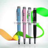 6 in 1 muliti founction led laser pen with stylus , high quality gift pen