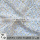 Oatmeal Color Circle Shape Jacquard Lace Fabric thumbnail-1